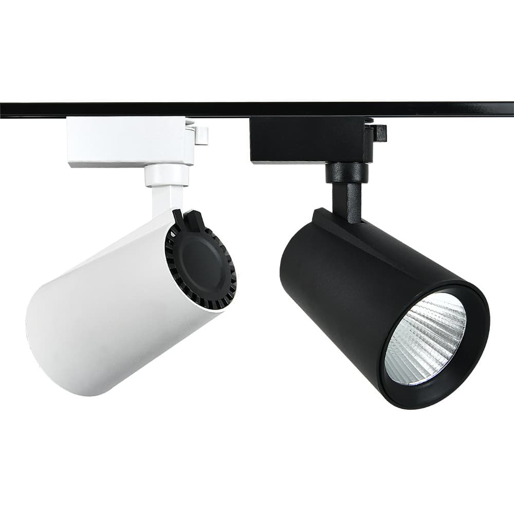 LED 20W Pendant Track Spotlight 30W Surface-Mounted COB Track Light for Hotels, Exhibitions, Clothing Stores, High Color Rendering
