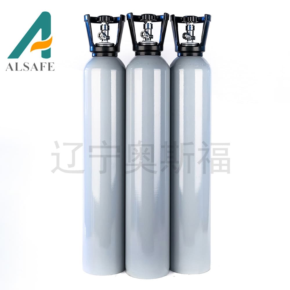 【Aosifu】Factory Price Wholesale 8L Industrial Aluminum Alloy Gas Cylinder Full Copper Valve Oxygen Nitrogen Helium Gas Cylinder