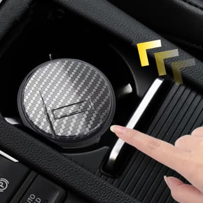 Carbon Fiber Pattern Car Ashtray for Land Rover, Multi-Functional Car Ashtray Auto Accessories