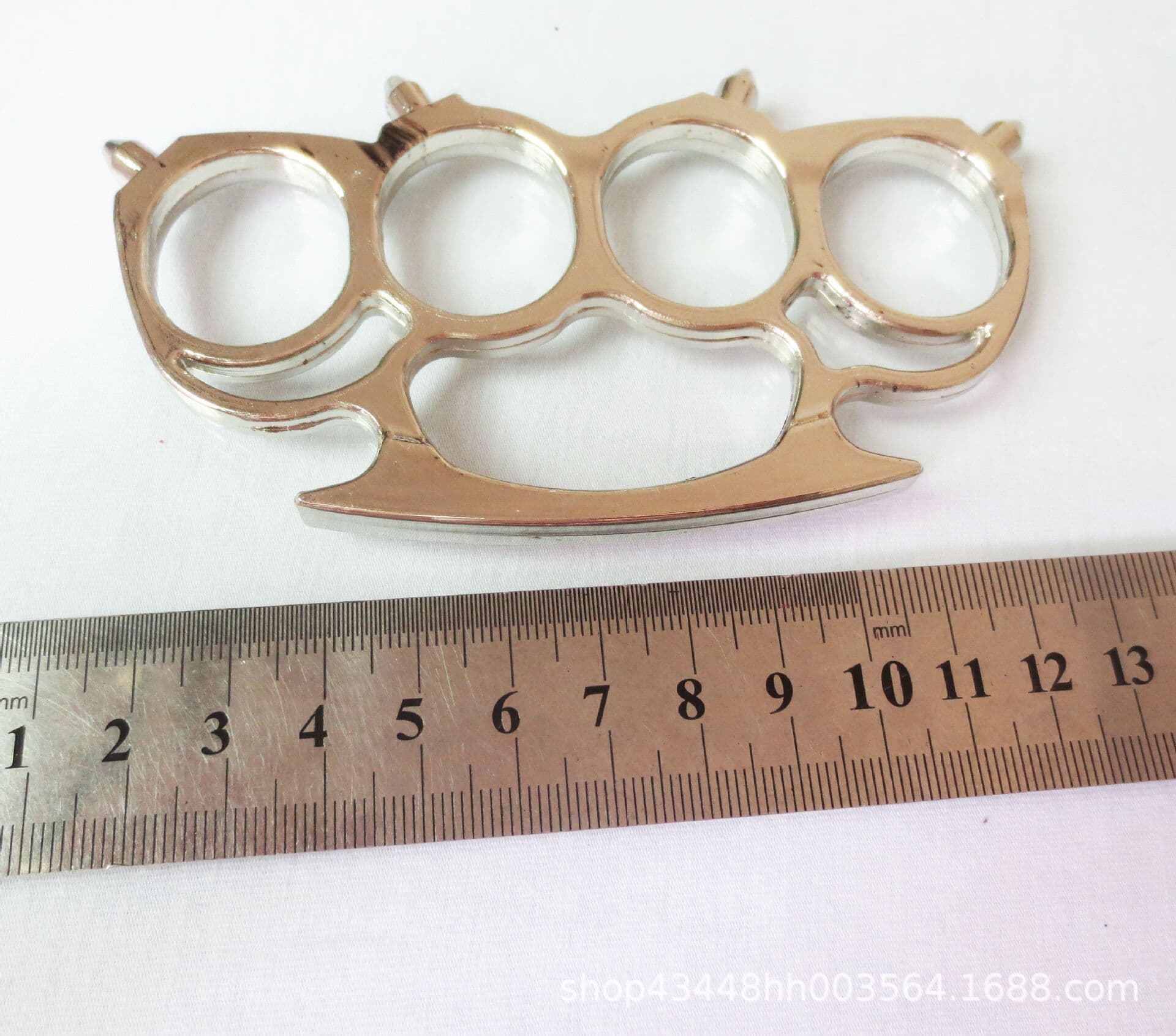 Four-Finger Knuckle Self-Defense Weapon, Anti-Slip Zinc Alloy Hand Brace for Self-Protection