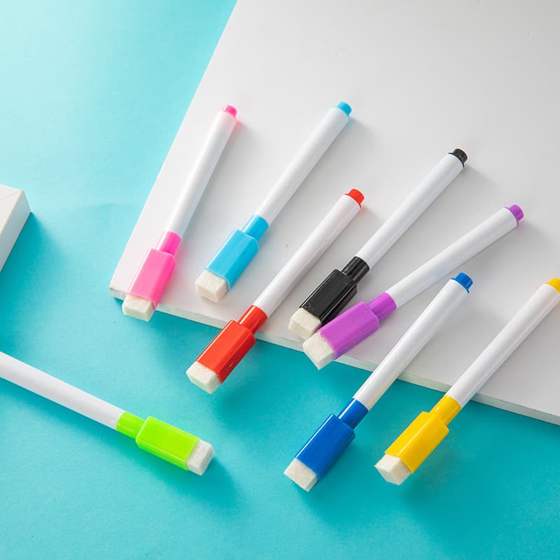 Factory direct sales color core black core whiteboard pen creative pen with brush water-based environmentally friendly erasable pen advertising LOGO