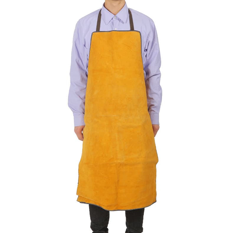 Cowhide Heat Insulation Anti-spark Welding Apron, Welder Protective Suit, Anti-scald Wear-resistant Labor Protection Apron Welding Work Clothes