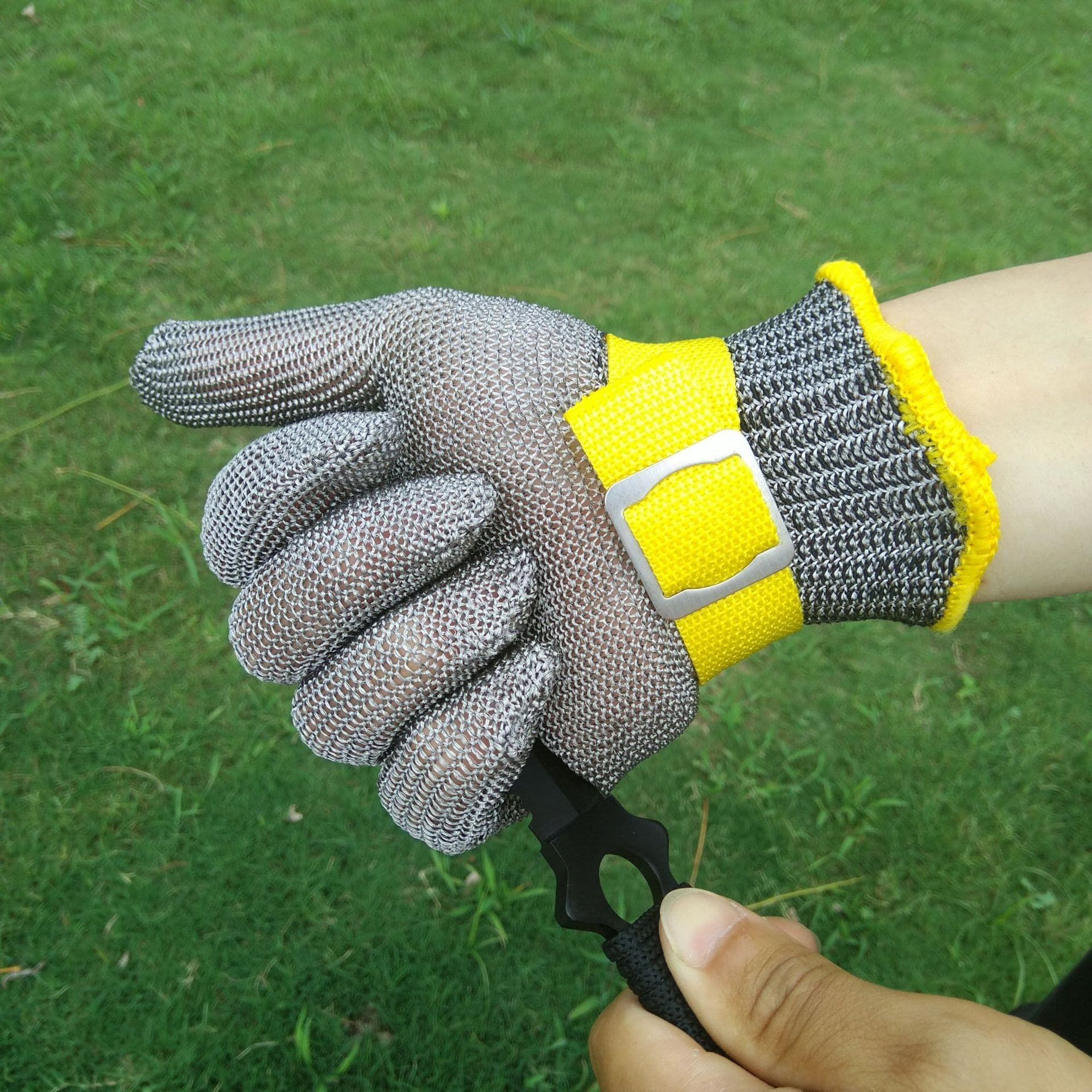 Steel Wire Knitted Gloves, Cut Resistant Gloves, Factory Inspection Gloves, Cutting Gloves, Level 5 Cut Protection