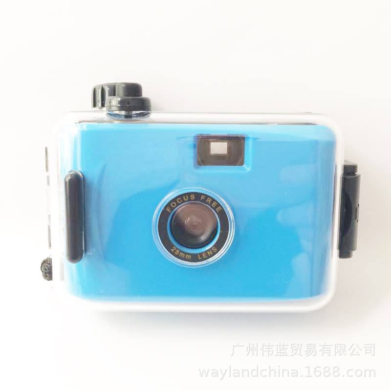 Deep Blue Black Shell Retro Waterproof Camera Film Camera Old-School Point-and-Shoot Diving Travel Film 35mm Camera