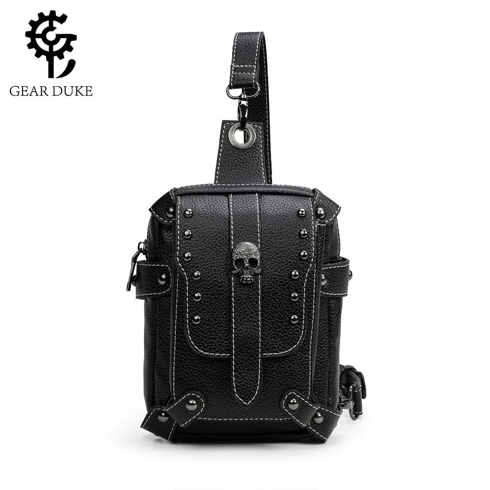 Hot New Women's Bag European American Foreign Trade Steampunk Shoulder Crossbody Bag Women's Motorcycle Phone Wallet Underarm Bag