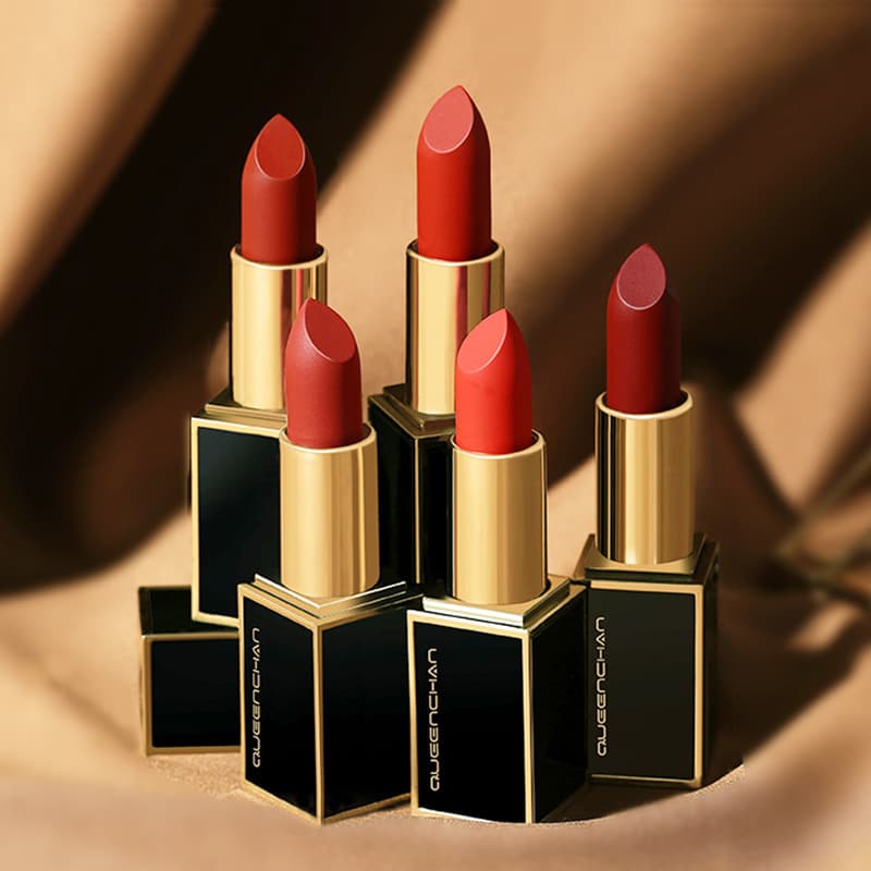 Rose Black Gold Tube Lipstick Long-lasting Color Moisturizing Hydrating Non-fading Grapefruit Tomato Red Lipstick Wholesale