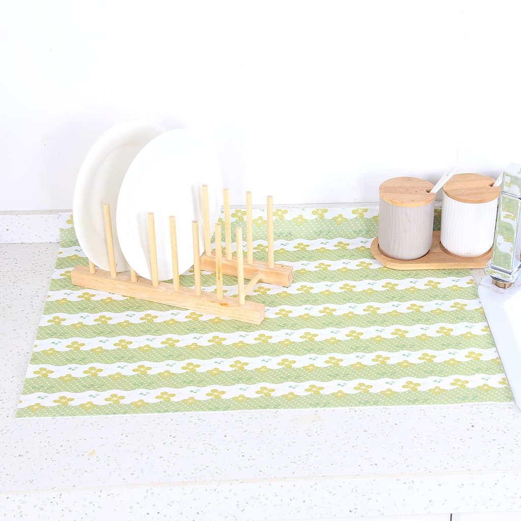 Kitchen Bathroom Self-Adhesive Non-Slip Floor Mat, Stove Cabinet Oil-Proof Sticker, Sink Waterproof Tile Static Cling Sticker