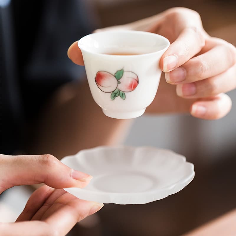 Japanese Traditional Handmade Glass Teacup Coaster Heat-Insulated Pad Heat-Resistant Anti-Scald Household Cup Holder Tea Saucer Tea Ceremony Accessory