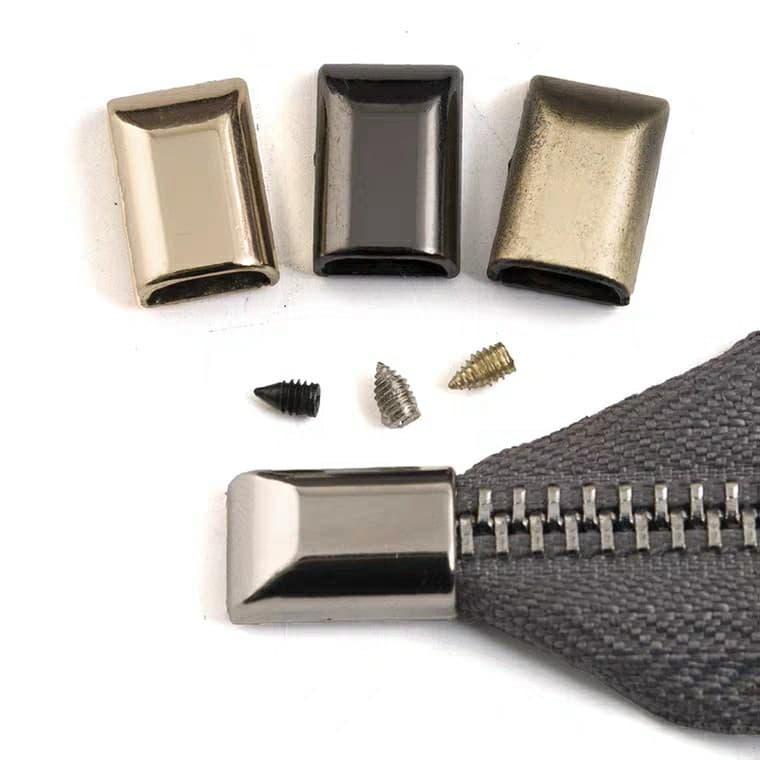 Manufacturer supplies zinc alloy zipper tail buckle tail clip, nylon toe zipper tail, rope clip plug, luggage accessories