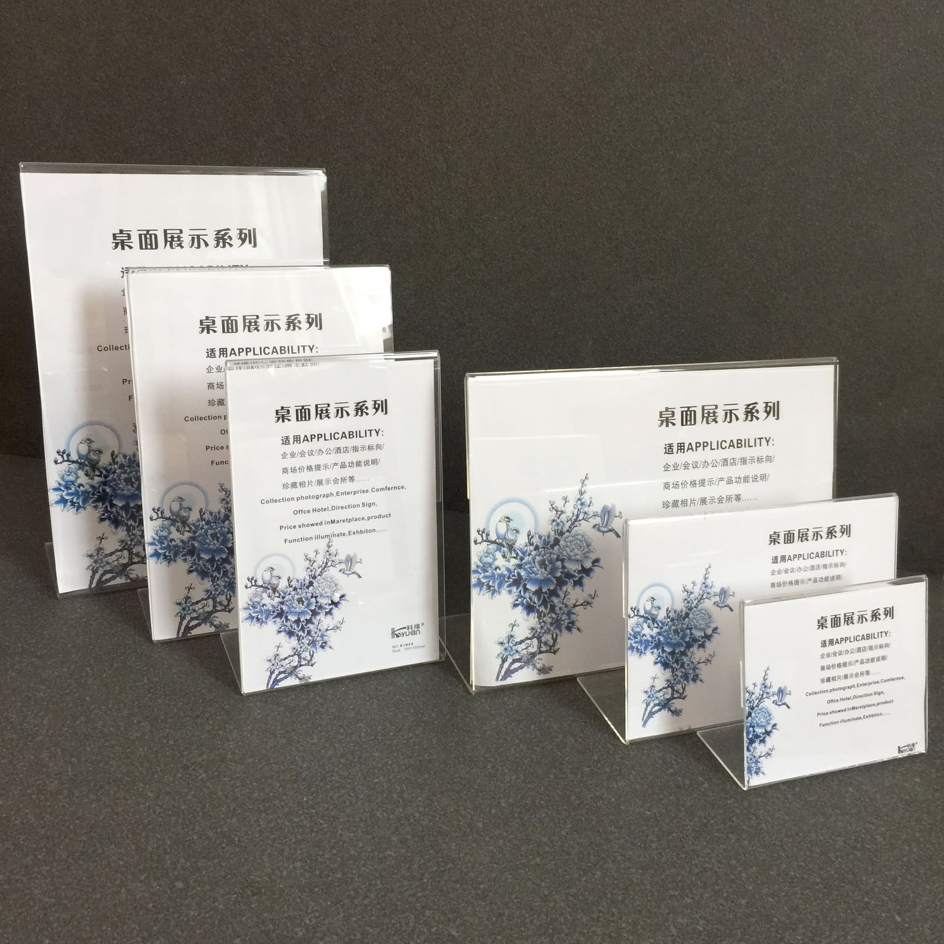 Factory Stock L-Shaped Table Sign, Acrylic Table Card for Office Display, Desk Menu Price Tag, Payment Stand A4