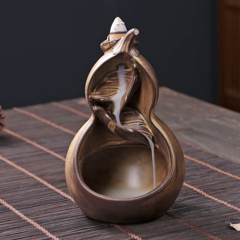 Gourd obscene incense burner backflow incense burner antique Zen incense seat creative ornaments household smoke flow incense burner wholesale