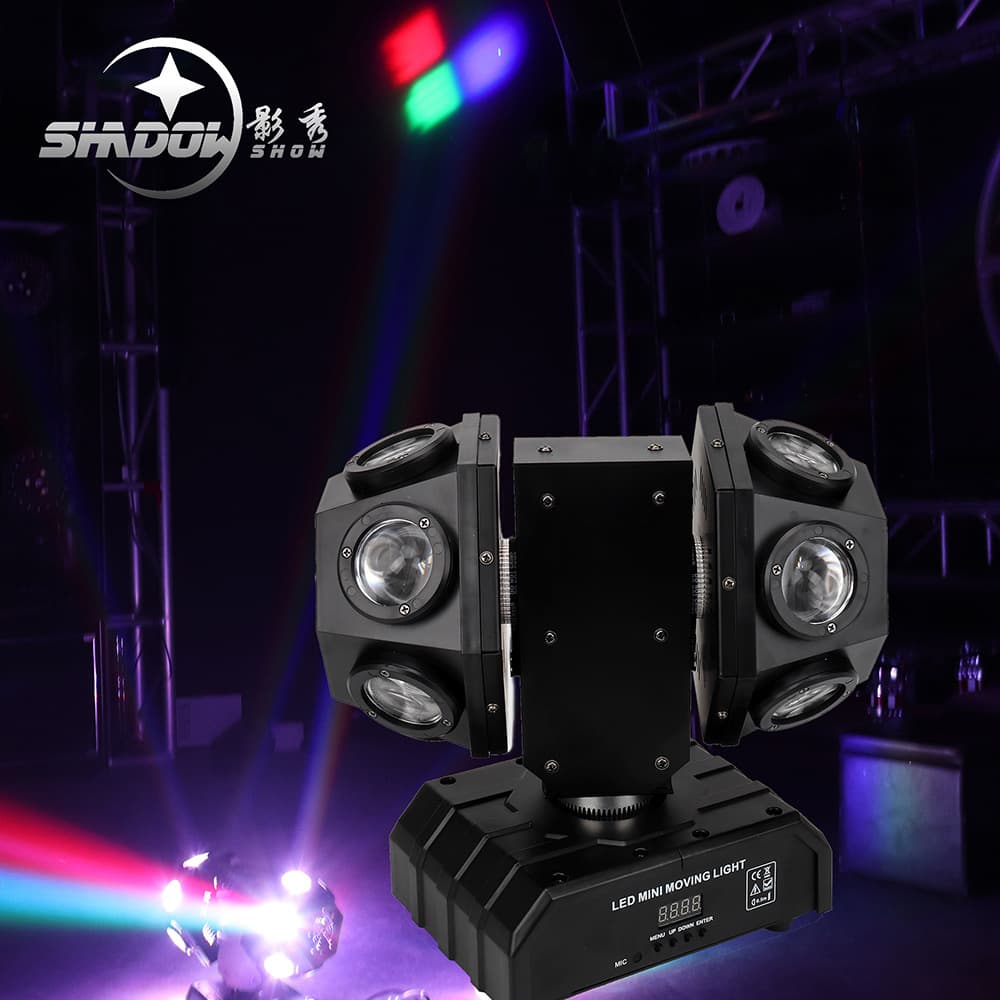 LED 12-Piece Dual-Head Beam Moving Head Laser Rotating Disco Light for Bar KTV Private Room Wedding Stage Lighting