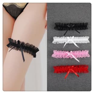Cross-border New Product Gauze Bow Choker Accessories Princess Thigh Band Wedding Ceremony Accessories Choker Leg Band