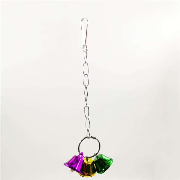 Parrot three-color bell string, foot scratching toys, parrot toys, bird toys, parrot bird supplies