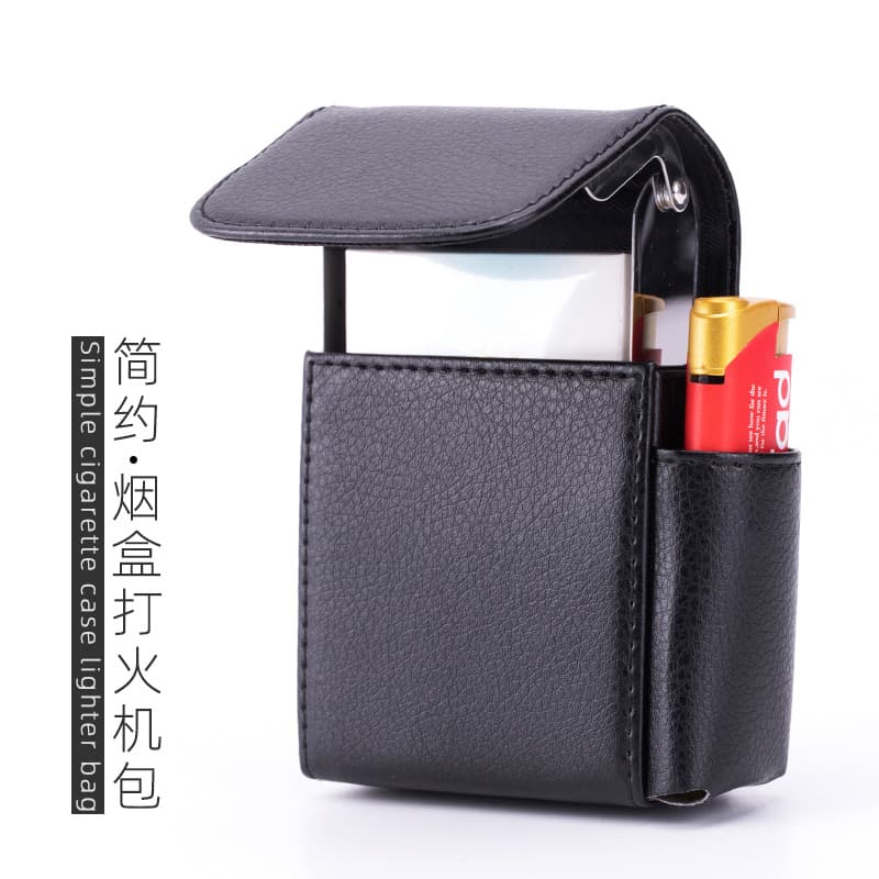 Spot Wholesale Stainless Steel Cigarette Box Lighter All-In-One Multifunctional Men's Mini Portable 20-Pack Thick Cigarette Box