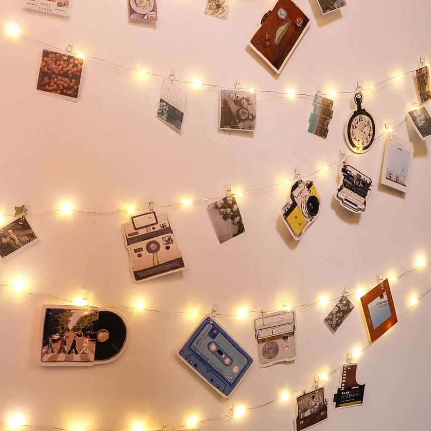 led clip light string photo clip copper wire light string ins room decoration light internet celebrity holiday christmas lights