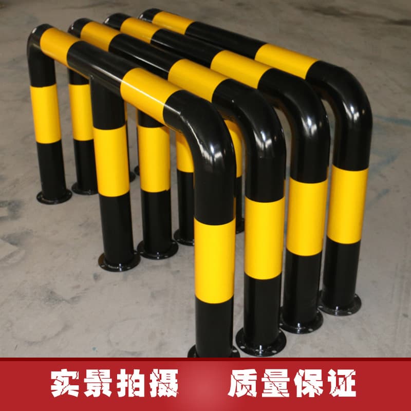 M-shaped steel pipe anti-collision guardrail road protection fixed U-shaped gas station thickened parking space pile isolation warning column