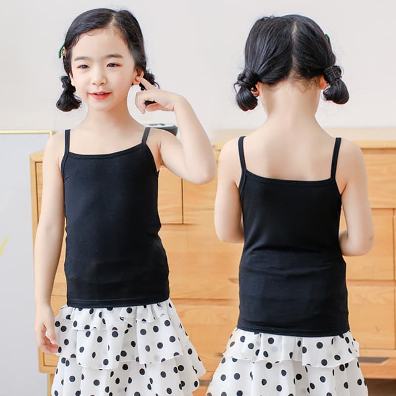 Girls' Camisole Vest Modal Summer Thin Baby Kids Undershirt Toddler Sweat Shirt White