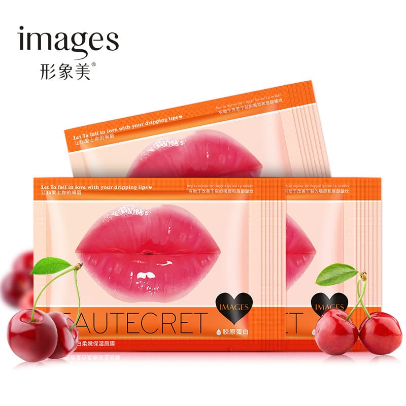 Image Beauty Collagen Soft Moisturizing Lip Mask Sheet Anti-Cracking Fade Lip Lines Pink Lips Factory Wholesale