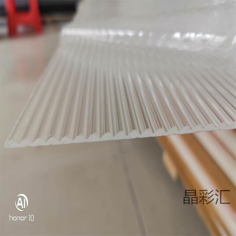 Wide coarse acrylic stripe board with concave stripes, 4mm spaced corrugated sheet