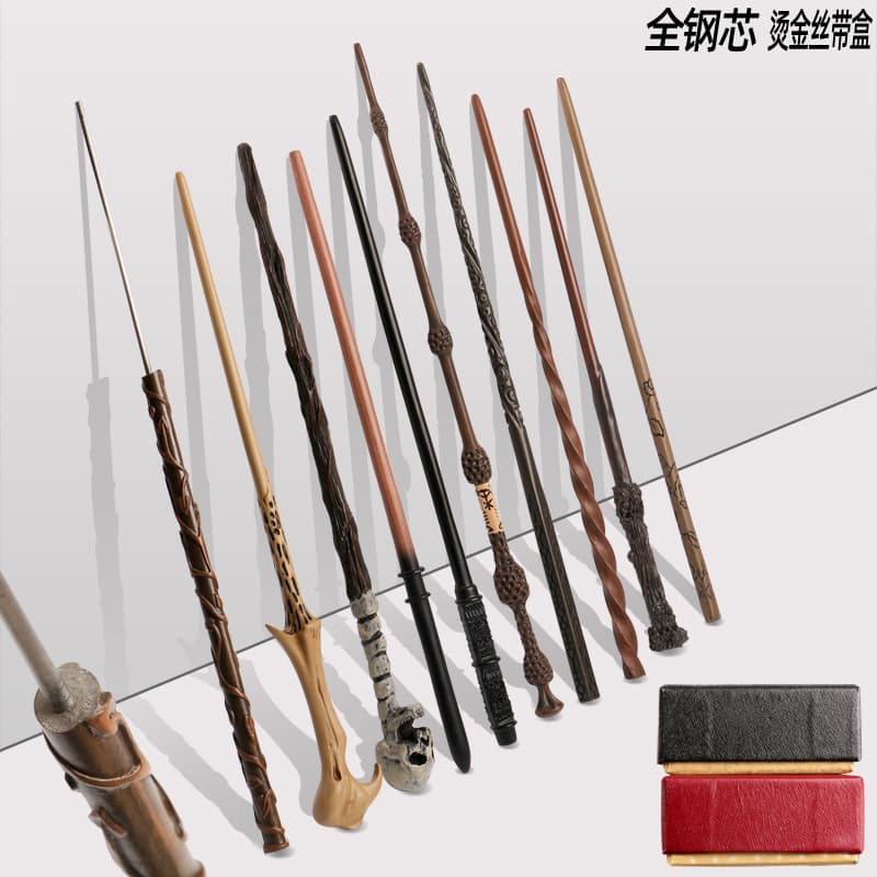 Novelty Metal Core Wand Toy Script Killing Props Christmas Gift Box 1-36 Hot Stamping Box Funny Wand Magic Trick Props