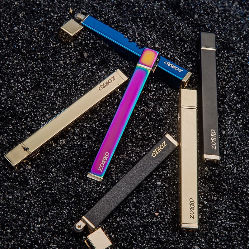 Zorro inflatable lighter slender strip slim personality creative inflatable mini lighter gas wholesale ZX501