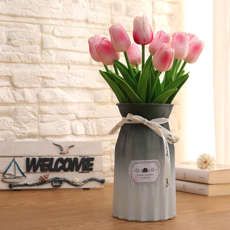 PU Touch Tulip Single Stem Artificial Flower Nordic Style Living Room Decoration Tulip Fake Flower Wholesale