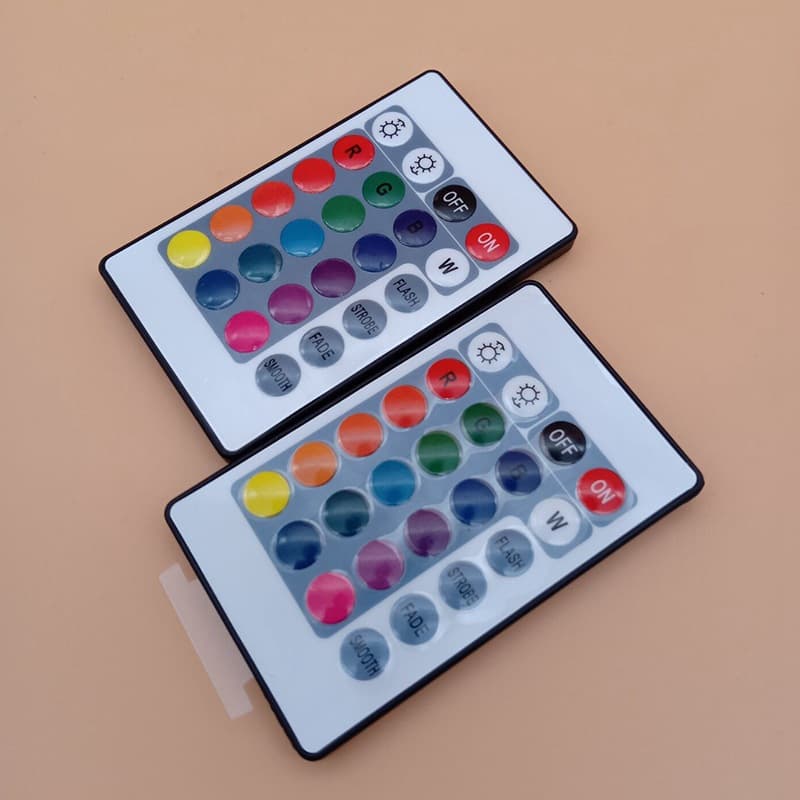 24-Key RGB Remote Controller, Colorful LED Strip Remote, Infrared Light Remote, Dimming Remote
