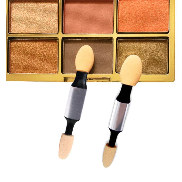Dual-Ended Skin Tone Sponge Eyeshadow Brush, Double-Ended Eyeshadow Stick Short Handle Latex Eyeshadow Applicator, Eye Makeup Brush