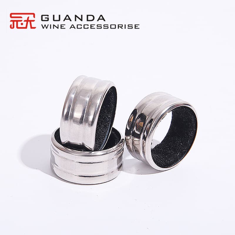 GuanDa Stainless Steel Polished Red Wine Leak-proof Ring, Factory Direct Sales, Red Wine Drip Stopper, Wine Ring, Barware