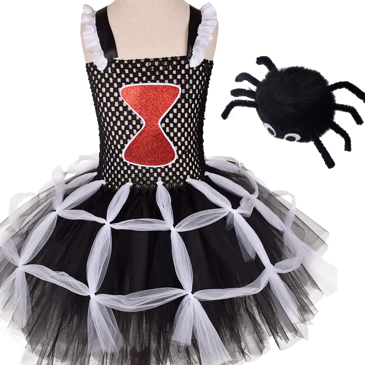Anime Cartoon Spider-Man Costume Girls Halloween Role-Play Dress Cross-Border Tutu Dress Wholesale