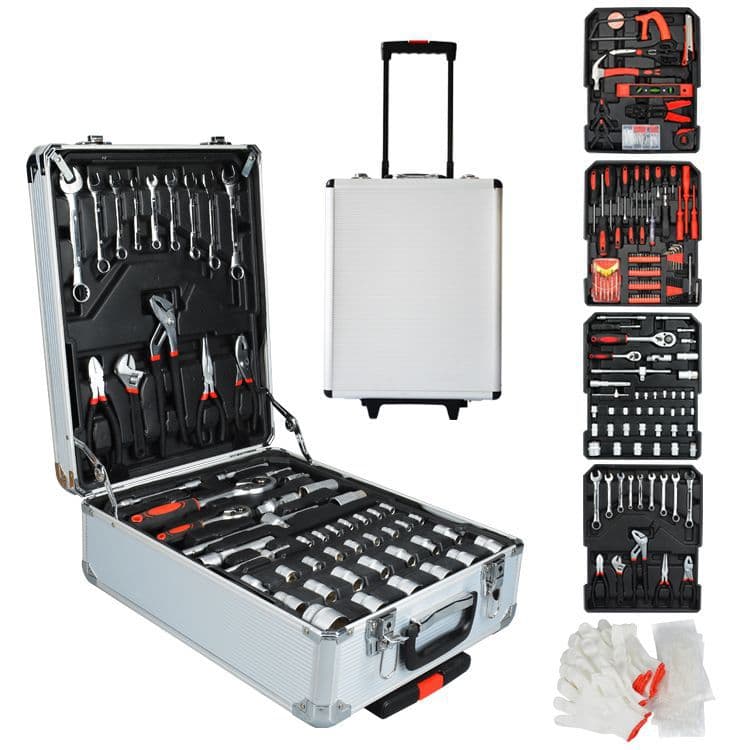 Multi-functional hardware tool set for home and construction sites, factory direct supply, in stock, for electricians, carpenters, and auto repair, wholesale and retail.