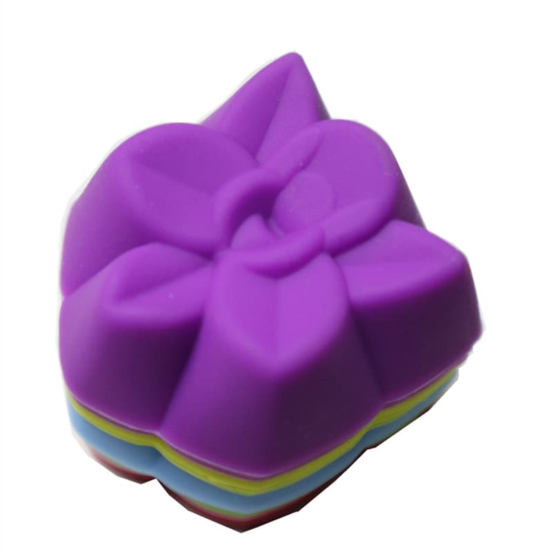 Silicone cake mold 5cm Purple Flower cake cup Small silicone cake mold Muffin cup