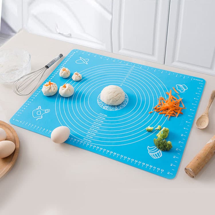 Anti-Slip Dough Board Mat, Rolling Mat for Home Use, Non-Stick Thick Large Kneading Mat, Bread Flour Pastry Board, Baking Silicone Pad