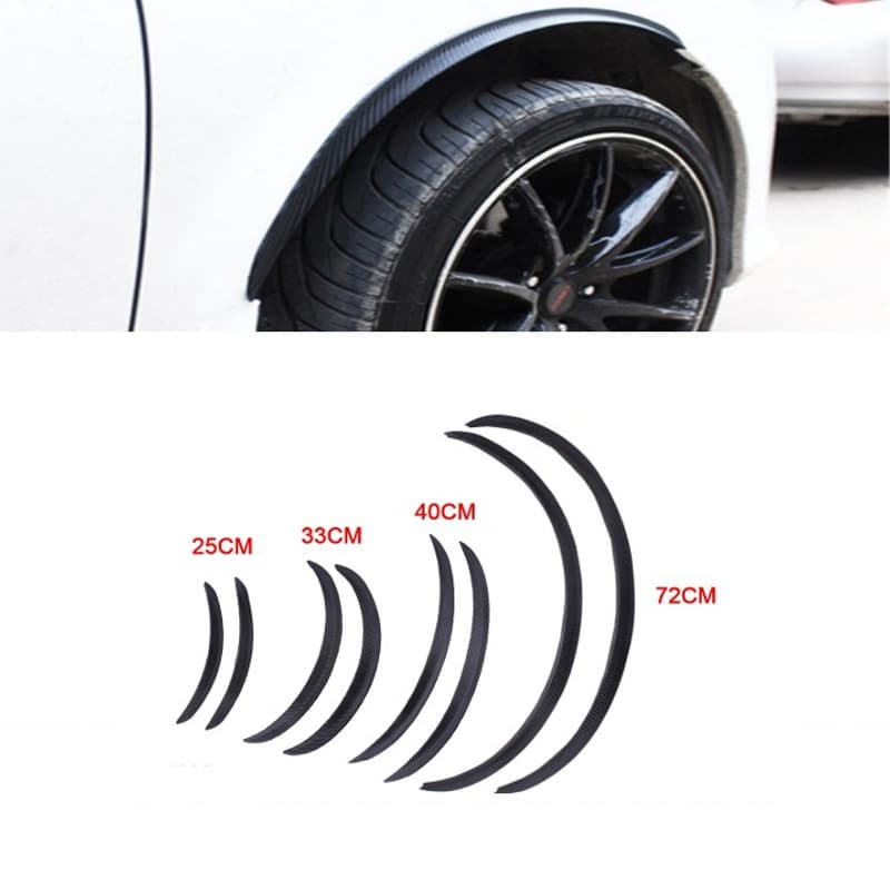 Hot Selling Pair Carbon Fiber Car Wheel Arch Fender Trim Wheel Edge Surround Universal Wheel Arch