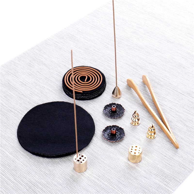 Supply Brass Gourd Incense Holder with Fireproof Cotton, Stick Incense Insert, Coil and Standing Incense Stand, Manufacturer Cross-border Drop Shipping