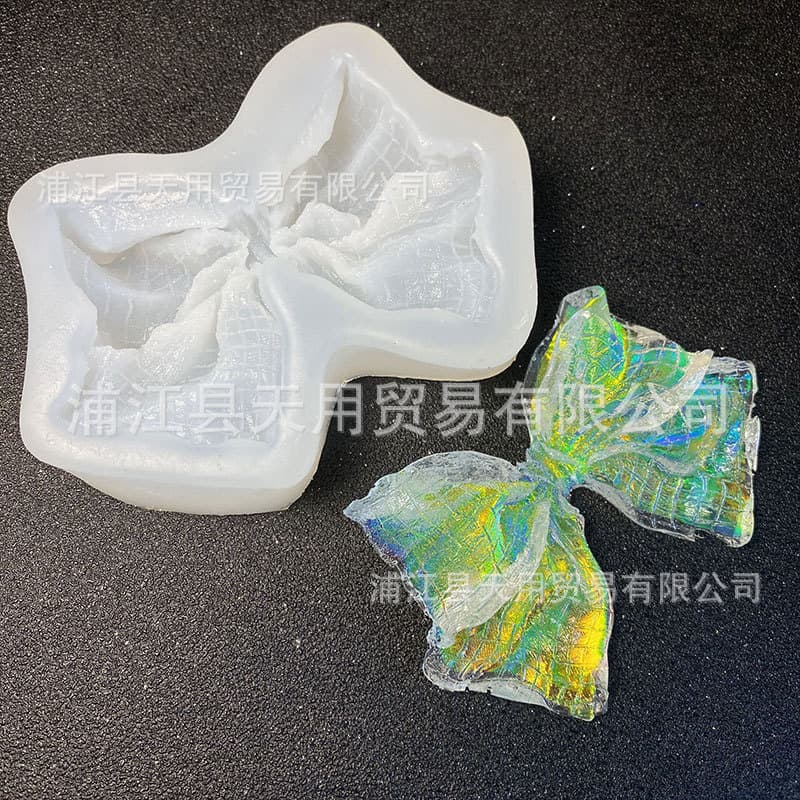 New Large Bow Matte Shape Fondant Silicone Mold DIY Decorative Table Display Soap Mold