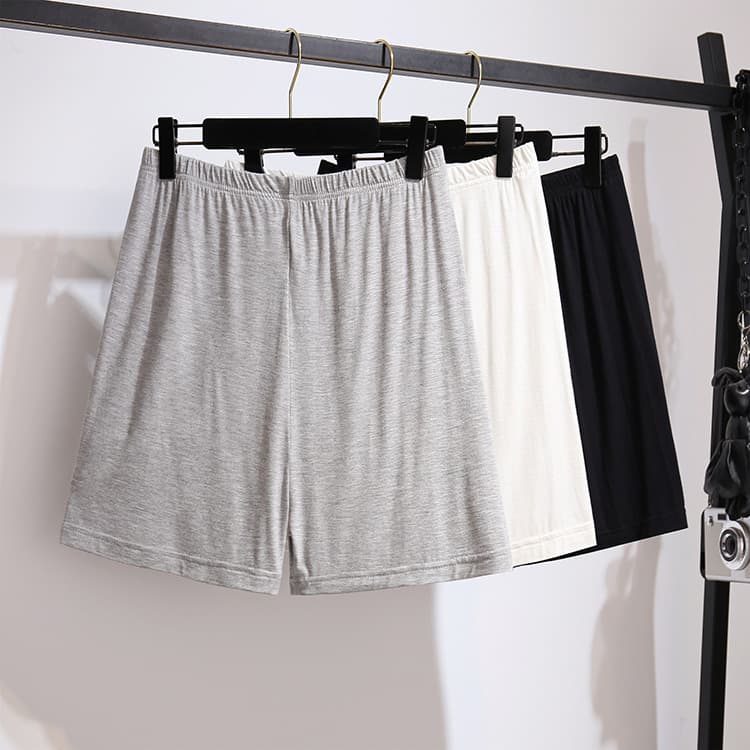 Plus Size Women's Summer Shorts Elastic Waist Anti-Exposure Boxer Loose Casual Cotton Home Pants Drop Shipping