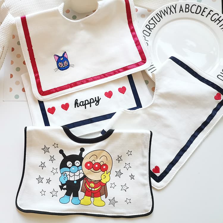 Spring and Summer Popular Baby Bibs for Boys and Girls, Waterproof and Stain-Proof Rice Pocket Bibs, Infant and Toddler Anti-Spit-Up Milk Bibs, Large Size