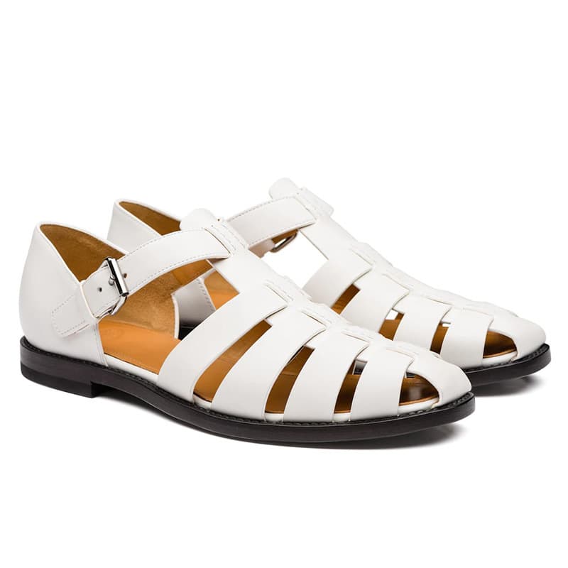 Men's Casual Leather Sandals Summer Outdoor Slippers Comfortable Breathable Flip Flops