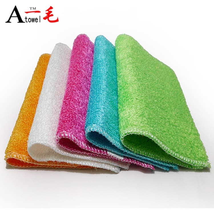27*30 double-layer thickened bamboo fiber dish towel, non-stick oil dish cloth, cleaning rag, model 1203