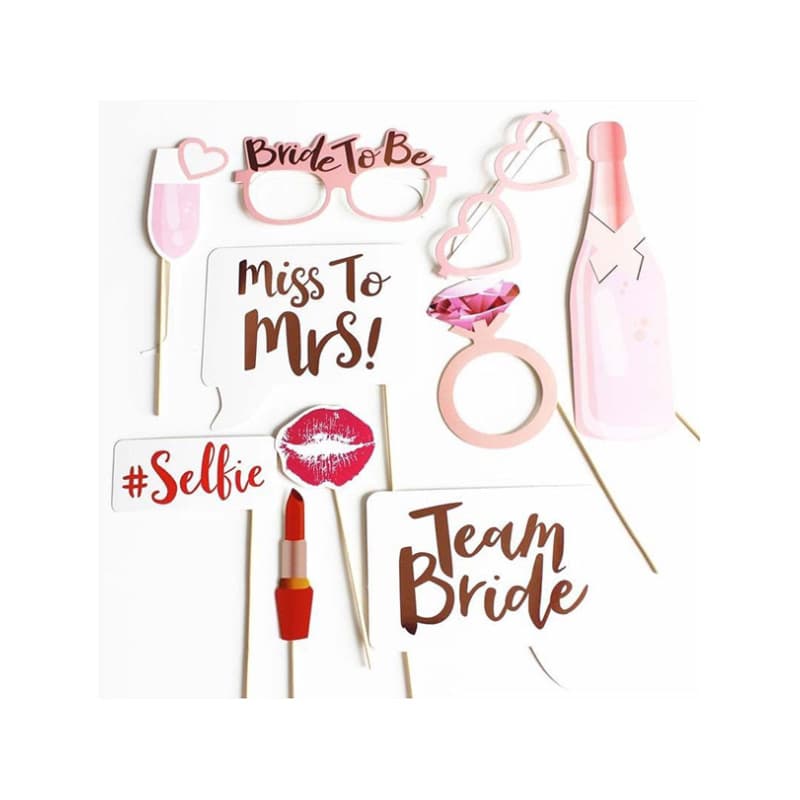 Bachelorette Party Bride to Be Photo Props Set for Bridal Shower