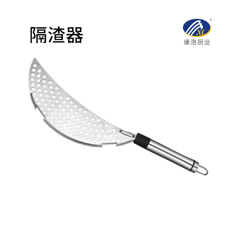 Stainless Steel Handheld Strainer and Oil Splatter Guard, Semi-Circular Pan Skimming Tool for Draining