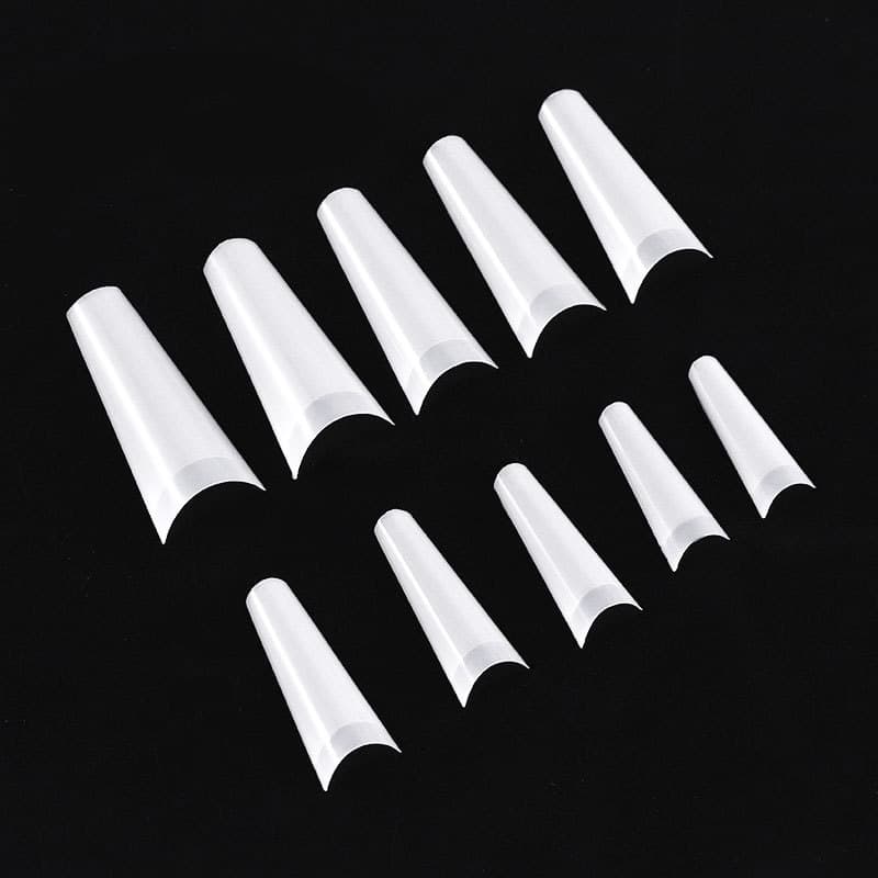 Cross-border nail art, nail tips, European and American style, French flat nails, denim false nails, 500 pieces per bag wholesale