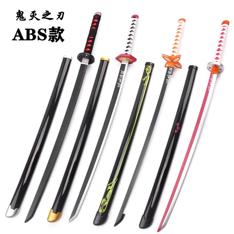 Demon Slayer: Kimetsu no Yaiba COS Kamado Tanjiro My Wife Zenitsu Butterfly Ninja Tomioka Giyu wooden knife ABS props