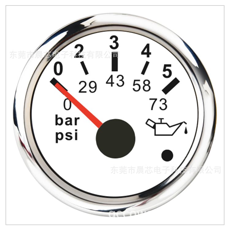 Car Modified Diesel Vehicle Generator Set Engineering Machinery Engine Oil Pressure Instrument with Alarm Function Oil Pressure Gauge