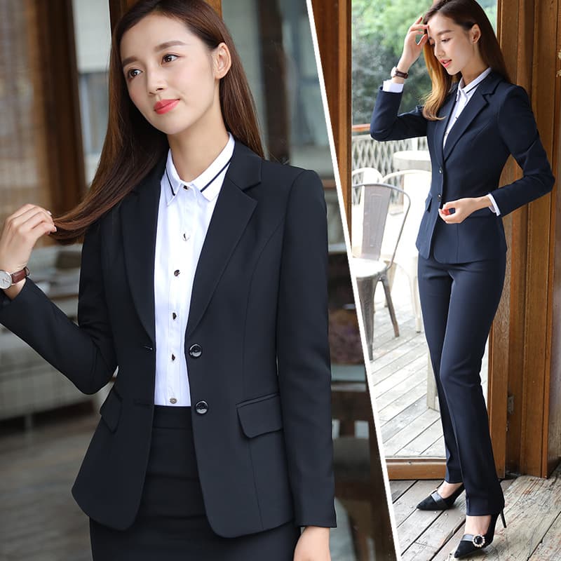 2024 Women's Suit Set Fashion New Style Professional Business Interview Spring Autumn Blazer and Pants or Skirt