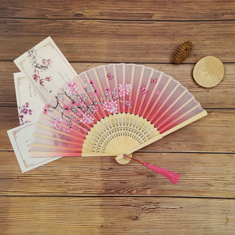 Factory Direct Erqing Yixiao Fan Imitation Female Fan Chinese Style Hanfu Accessory Fan Ancient Style Folding Fan Dance Fan