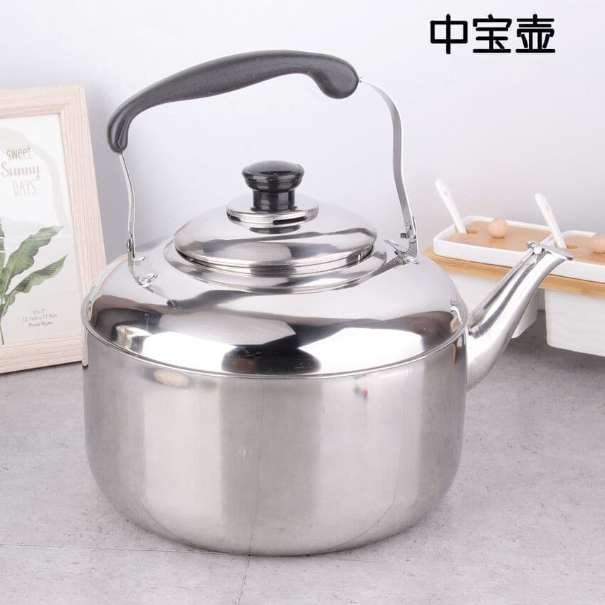 Stainless Steel Large Capacity Whistling Kettle for Gas and Induction Stove Use, Thickened 304, Suitable for Restaurants and Dining Halls