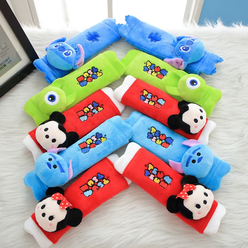 Car Accessories with Shoulder Pads, Shoulder Protectors, Cartoon Car Decorations, Cute Plush Toys, Seat Belts